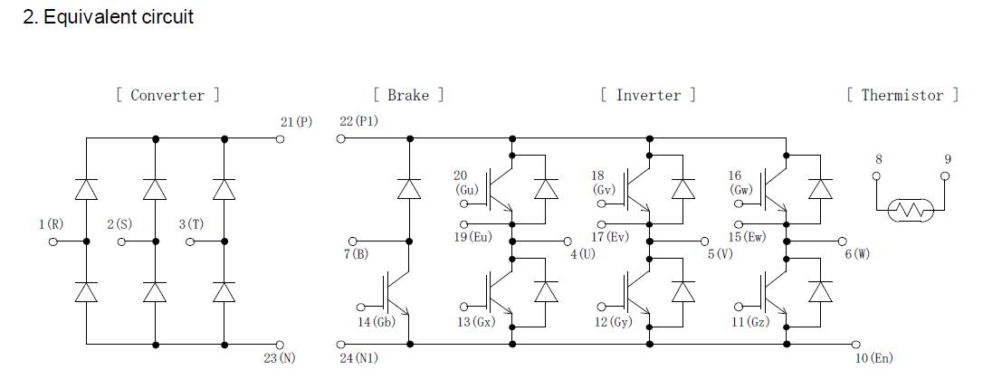 7MBR75U4B120-50 Equivalent circuit