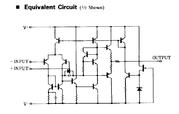 NJM4558M-TE2 equivalent circuit diagram
