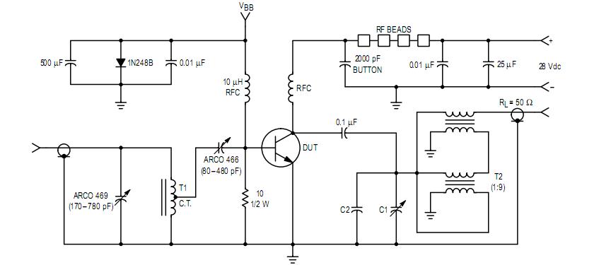 MRF464 test circuit