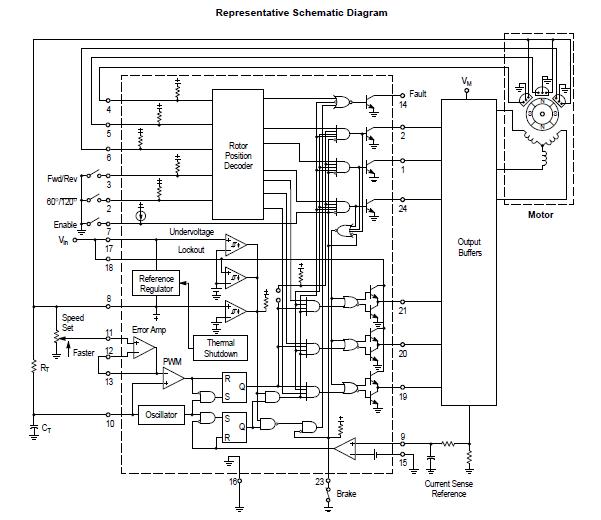 MC33035DW Representative Schematic Diagram