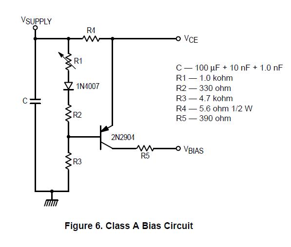 TPV597 Class A Bias Circuit