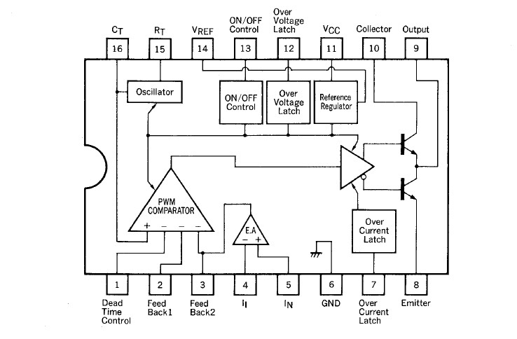 UPC1905GS pin connection diagram
