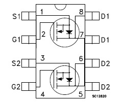 STS4DNF60L internal schematic diagram