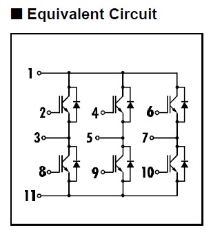 6MBI15GS-060 Equivalent Circuit