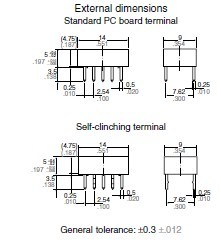 TQ2-5V External dimensions