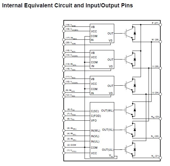 FSBB30CH60F Internal Equivalent Circuit