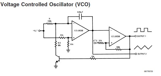 LM358 Voltage Controlled Oscillator