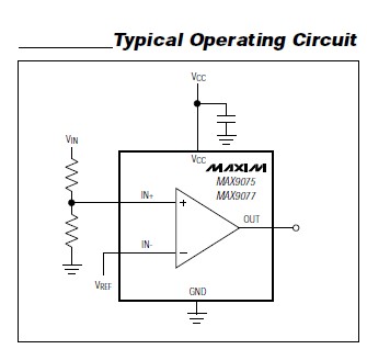 MAX9075EXK Typical Operating Circuit