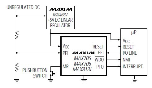 MAX813LESA+T operating circuit