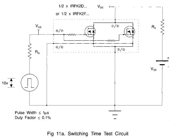 IRFK2D250 test circuit