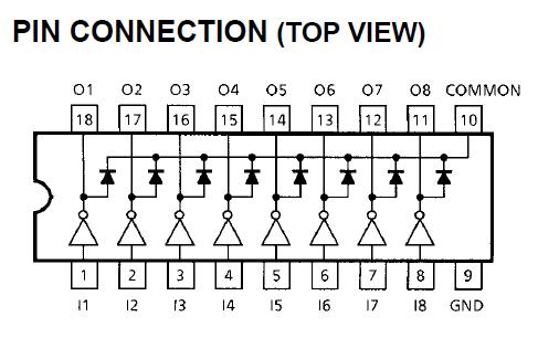 TD62083AF pin configuration