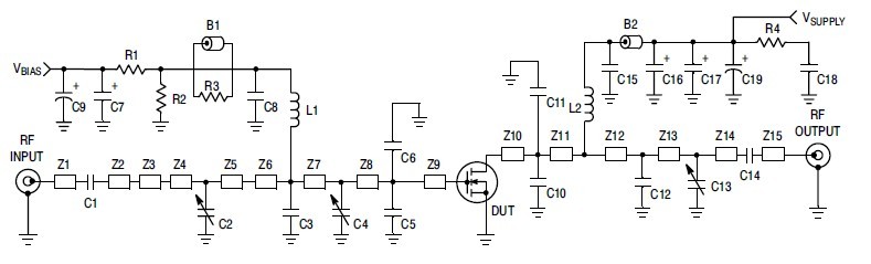 MRFE6S9060NR1 Test Circuit Schematic