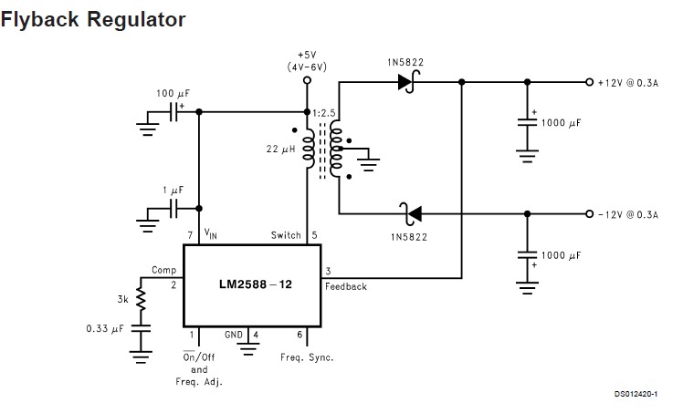 LM2588T-12 circuit diagram