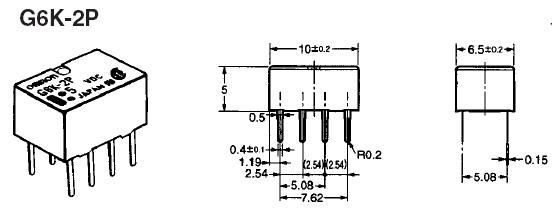 G6K-2P-Y-DC4.5V dimension