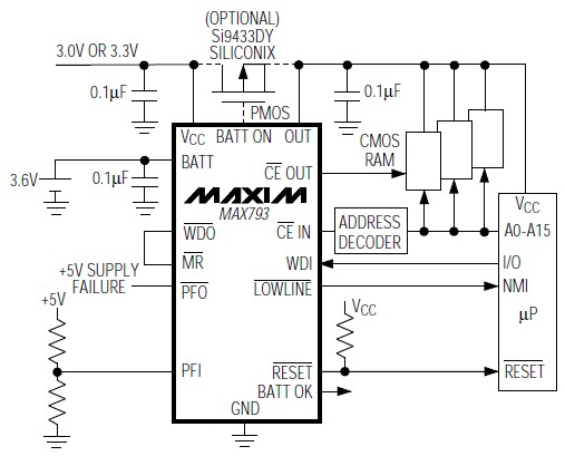 MAX793SESE+ circuit diagram
