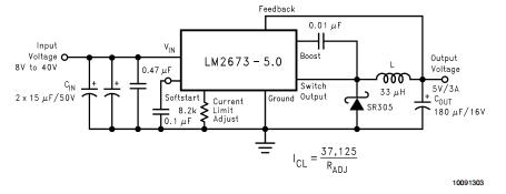 LM2673S-ADJ block diagram