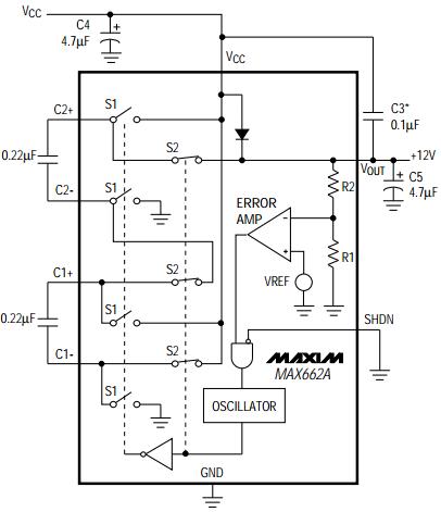 MAX662ACSA+ block diagram