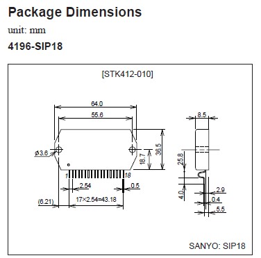 STK412-150 package dimensions