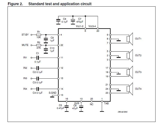 TDA7388 block diagram