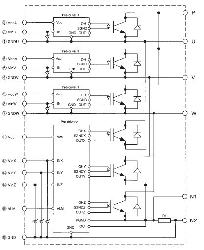 6MBP20RH060 block diagram