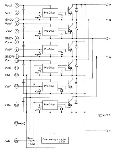 6MBP75RA060 block diagram