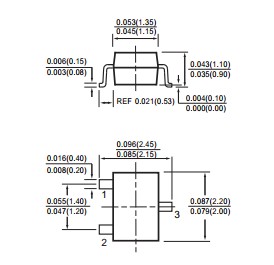 DTC144EUA dimensions