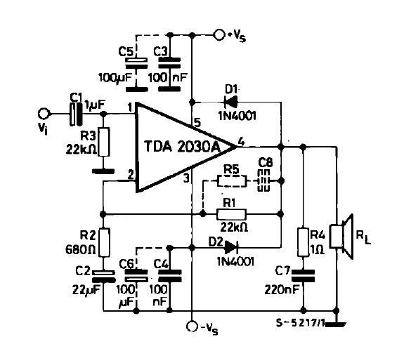 TDA2030A circuit diagram