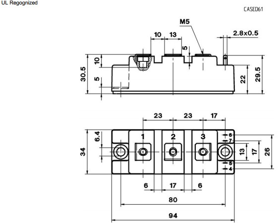 SKM100GB128D block diagram