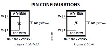 AD1580ARTZ-REEL7 pin configurations
