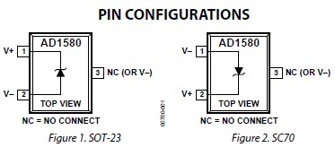 AD1580BRTZ-REEL7 pin configurations