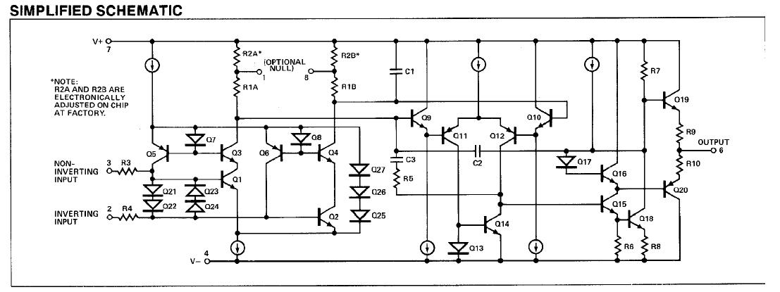 OP77AZ-883 simplified schematic