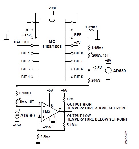  AD590JH pin connection