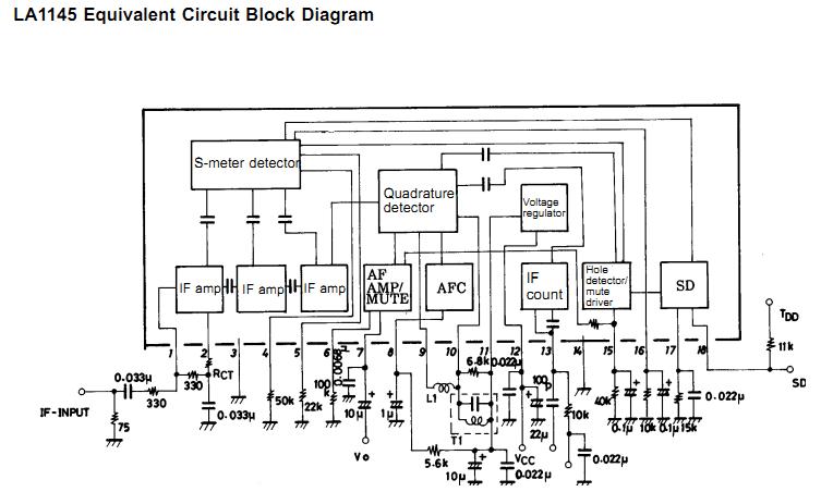 LA1145 Equivalent Circuit Block Diagram