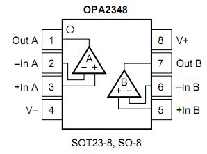 OPA2348AID block diagram