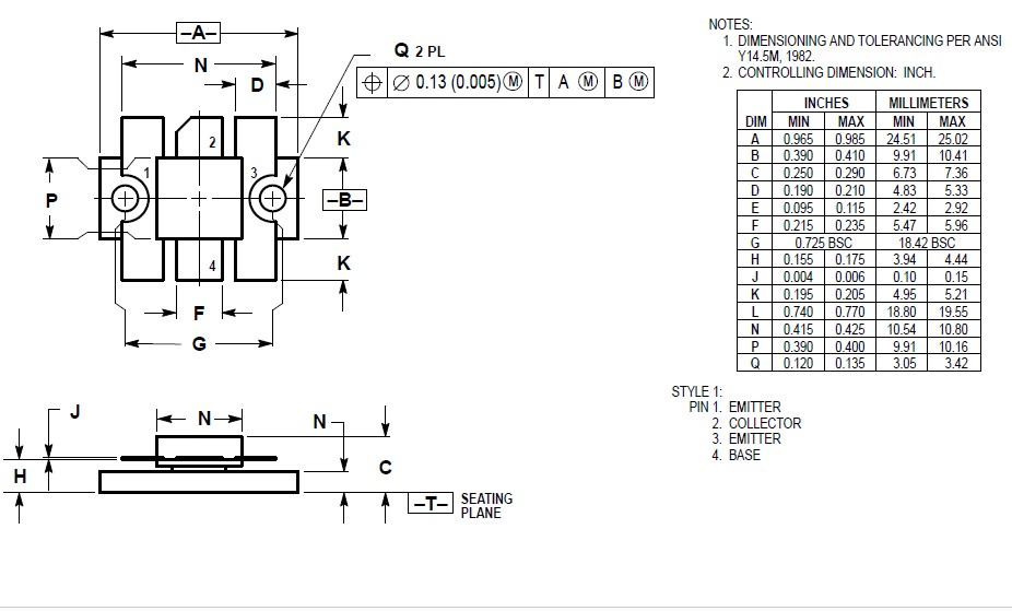  MRF329 dimension