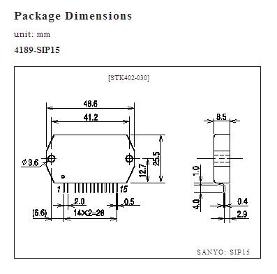 STK402-070N Package Dimensions