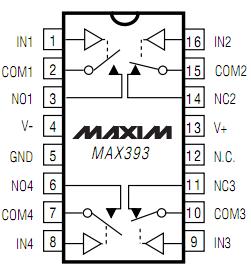MAX393CSE+ block diagram