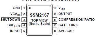 SSM2167-1RMZ pin configuration