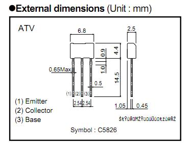 2SC5826TV2R dimensions