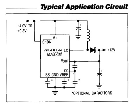 MAX732CPA circuit diagram