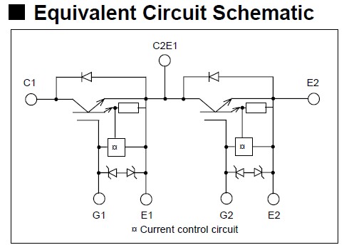 2MBI100N-060 equivalent circuit schematic