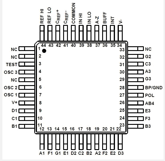 ICL7107CM44 block diagram