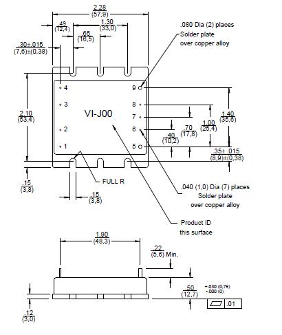 VI-J63-EX package dimensions