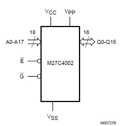 M27C4002-45XF1 pin connection