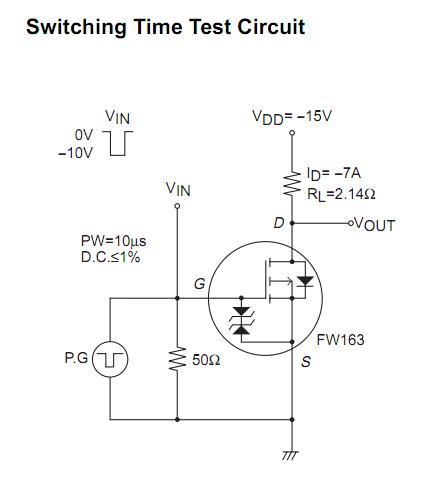 FW163-TL-E test circuit