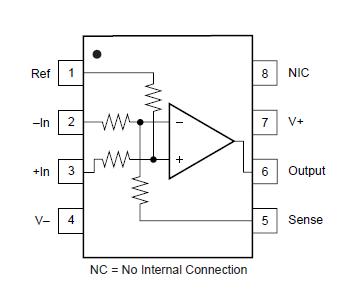 INA154U pin configuration