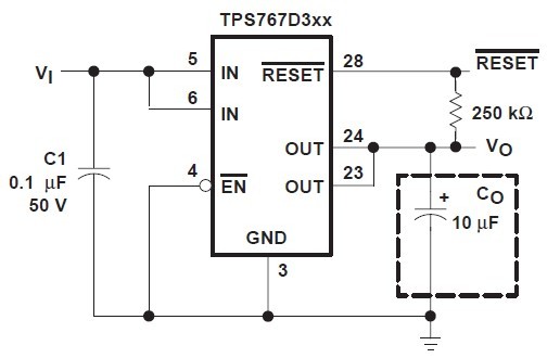 TPS767D301PWP block diagram