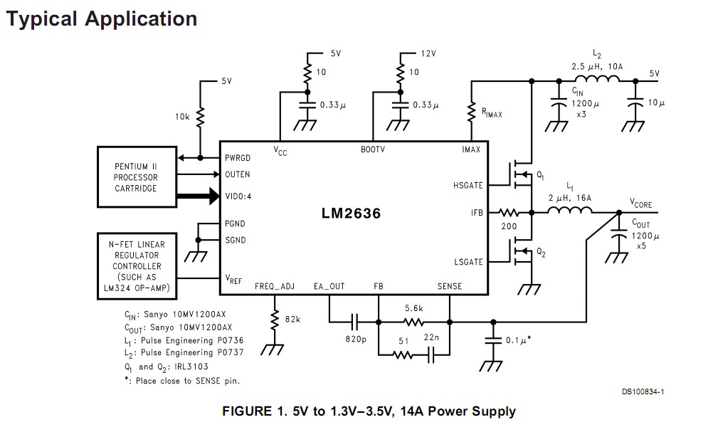 LM2636M typical application circuit