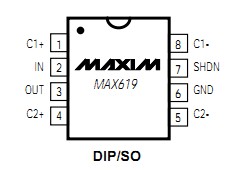 MAX619ESA+T pin configuration