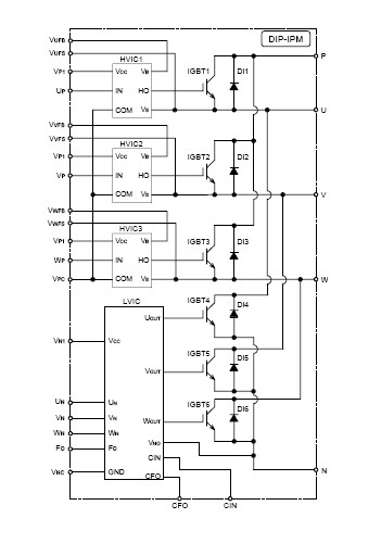 PS21865-AP block diagram